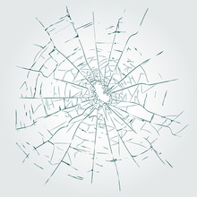 Cracks, Broken Glass Vector