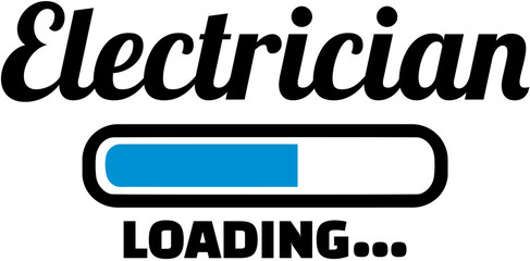 Poster - Electrician with loading bar