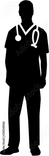 Download Male nurse silhouette Stock Vector | Adobe Stock