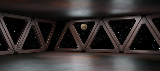 Wall Mural - Space environment  ready for comp of your characters 3D rendering