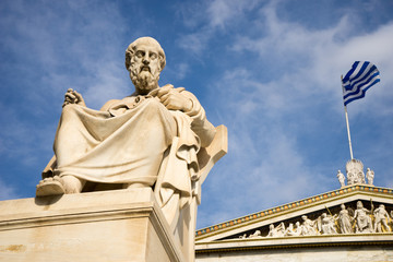 Wall Mural - Marble statue of the ancient Greek Philosopher Plato.