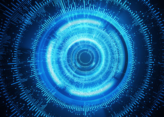 Wall Mural - digital cyber pattern.abstract blue