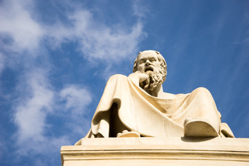 Wall Mural - Marble statue of the ancient Greek Philosopher Socrates.