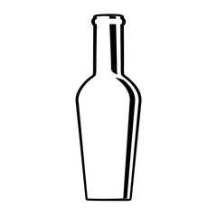 Sticker - glass bottle wine design vector illustration eps 10