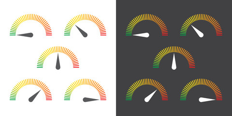 meter signs infographic gauge element