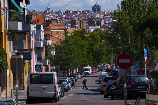 paisaje urbano madrileño desde el barrio de usera