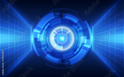 Fototapeta na drzwi i meble Abstract digital technology concept. vector background