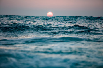 Sunset in ocean