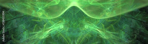 Plakat Kolorowy fantazyjny tło - zieleń