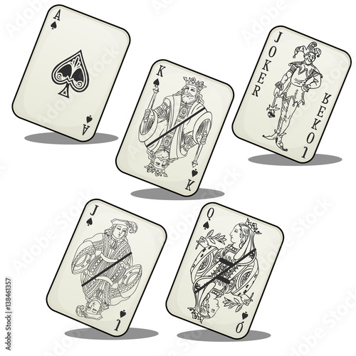 Playing Cards Jack Queen King Ace And Joker Buy This Stock Vector And Explore Similar Vectors At Adobe Stock Adobe Stock