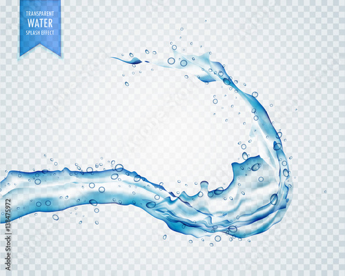blue water liquid splash on transparent background © starlineart