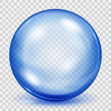 Transparent Blue Sphere With Shadow