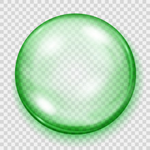 Transparent Green Sphere With Shadow