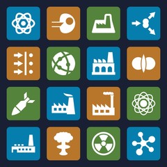 Sticker - Set of 16 nuclear filled icons