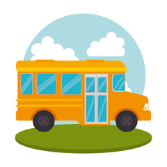 Wall Mural - bus public transport icon vector illustration design