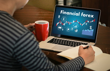Poster - Financial forex Stock market, financial, business Candle stick graph chart