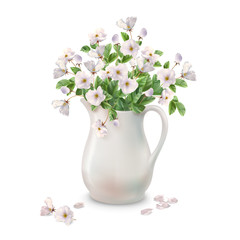 Wall Mural - Spring Flowers in Jug