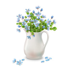 Wall Mural - Spring Flowers in Jug