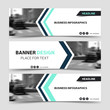 © Yochanan - Three horizontal business banner templates. Vector corporate identity design, technology background layout. Modern blue website header, eps10