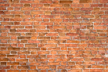  red brick wall, grunge weathered surface as background