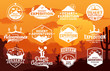 © Vlad Klok - Set of vector desert and outdoor adventures logo