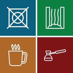 Poster - Set of 4 steam outline icons