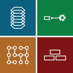 Leinwandbilder - Set of 4 backdrop outline icons