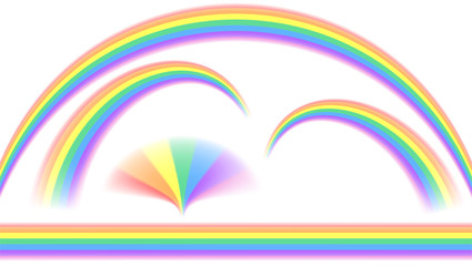 rainbows in different shape. vector editable symbol, easy to change size
