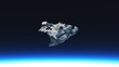 3D render of meteorite outerspace