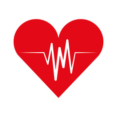 Wall Mural - cardiology pulse isolated icon vector illustration design