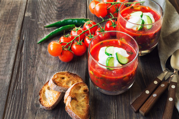 Canvas Print - Tomato soup gazpacho