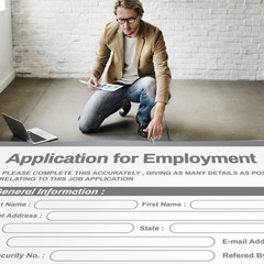 Sticker - Application For Employment Form Job Concept