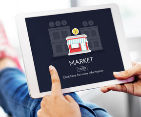 Canvas Print - Market Launch Startup New Business Concept