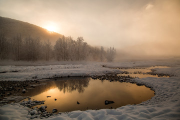 Wall Mural - Malki hot springs, Kamchatka