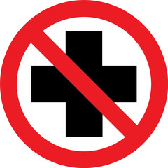 Wall Mural - No first aid sign