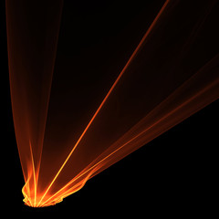 Poster - Illumination by laser beams on a black background