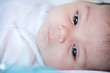 © steftach - Baby face close-up, selective focus.
