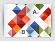 © antishock - Vector square minimalistic abstract background, print template business brochure a4