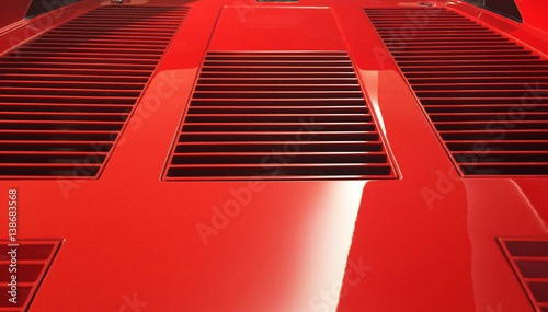 Photo  Italian Red Car Bonnet