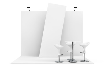 Leinwandbilder - Trade Commercial Exhibition Stand. 3d Rendering