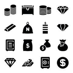 Poster - Set of 16 treasure filled icons