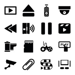 Aufkleber - Set of 16 video filled icons