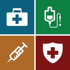 Poster - Set of 4 clinic filled icons