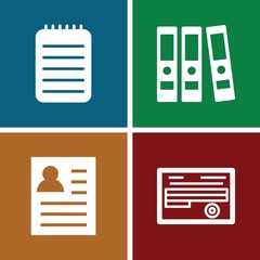 Poster - Set of 4 document filled icons