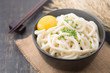 Japanese food, Udon Noodles on wooden background