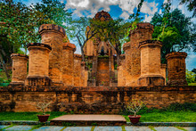 The Towers Of Po Nagar Near Nha Trang In Vietnam. Towers Were Built By The Cham Civilization