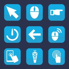 Aufkleber - Set of 9 filled click icons