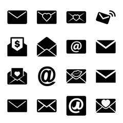 Poster - Set of 16 envelope filled icons