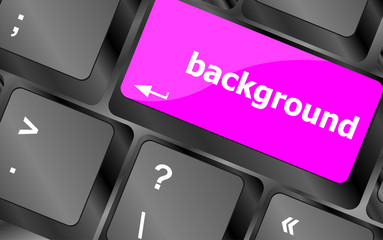 Poster - background word on computer keyboard key button