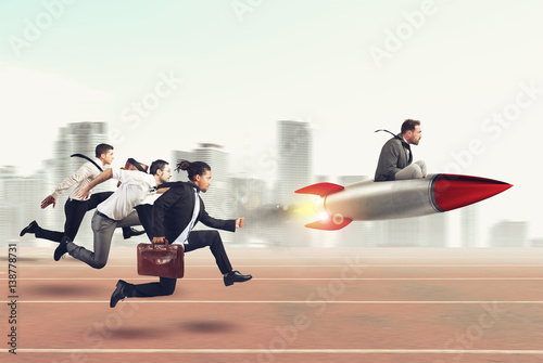 Fotografía Overcome and achieve success 3D Rendering
